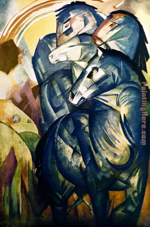 Turm der blauen Pferde painting - Franz Marc Turm der blauen Pferde art painting